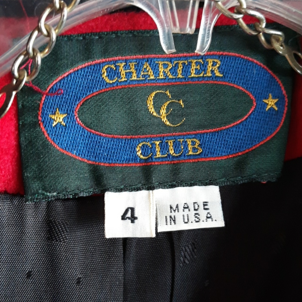 Charter Club Wool Coat Red - Picture 3 of 5